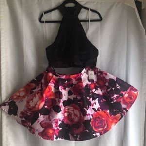 Two piece floral dress